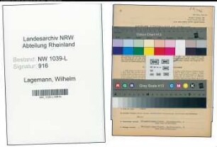 Entnazifizierung Wilhelm Lagemann , geb. 14.09.1907 (Klempner)