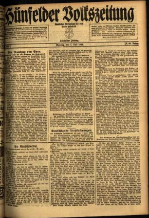 Ausgabe vom Montag, den 05. Juli 1920.
