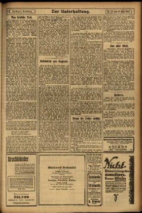 Zweite Ausgabe vom Mittwoch, den 10. September 1924.