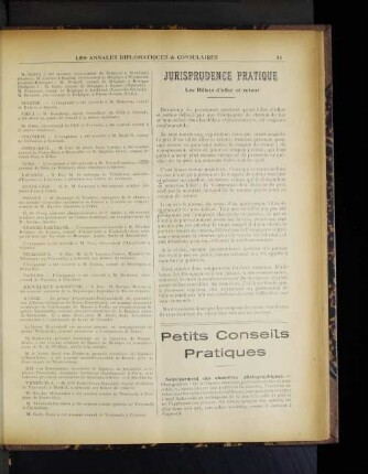 Jurisprudence Pratique Les Billets d'aller et retour