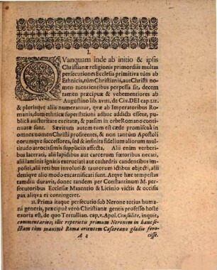 Disp. ... de persecutionibus et martyriis Christianorum veterum