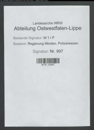 Gendarmerie (ab 1919 "Landjägerei"), Allgemeines, Band 5