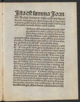 Ista est summa Joannis Andree brevis et utilis ordinata supra secundo decretaliu[m] ...