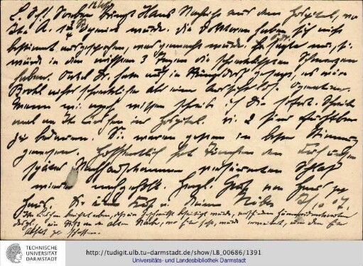 Postkarte vom 02.10.1907