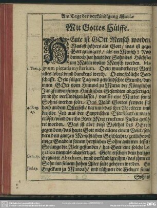 Am Tage der verkündigung Mariae Predigt zum Rotensirben