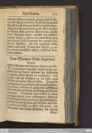 Vom Warmen-Bade Septimii Severi.