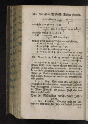 Von der Reduction verschiedener Jahrzahlen.