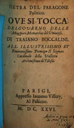 Pietra del Paragone politico
