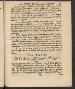 Cap. XXXIV. De Tychonis Astronomia Terrestri.