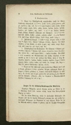 Fragen für die psychologisch-pädagogische Abteilung