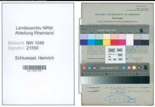Entnazifizierung Heinrich Schluessel , geb. 11.04.1903 (Arbeiter)