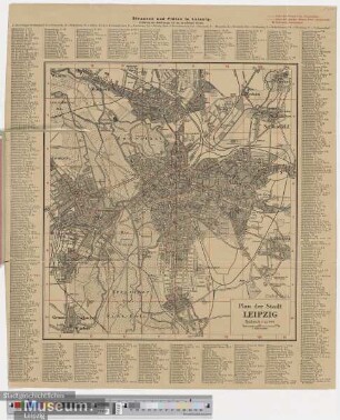Plan der Stadt Leipzig
