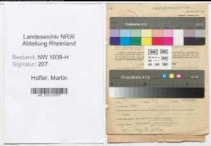 Entnazifizierung Martin Hoffer , geb. 11.11.1893 (Beamter)