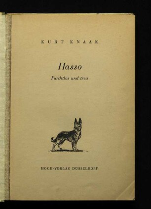Hasso : furchtlos und treu