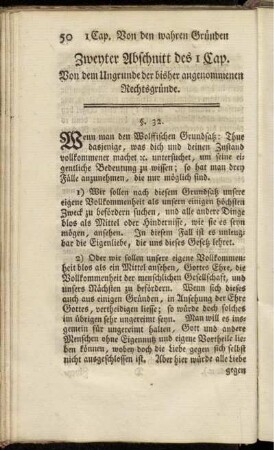 Zweyter Abschnitt des I Cap. Von dem Ungrunde der bisher angenommenen Rechtsgründe.