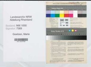 Entnazifizierung Maria Goetzen, geb. 26.03.1907 (Stenotypistin)