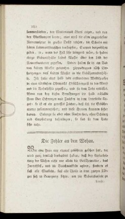 Die Fehler an den Wehen. - Die falschen Wehen.