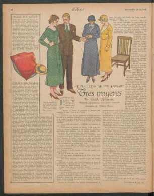 Tres mujeres : El folletín de "El Hogar"