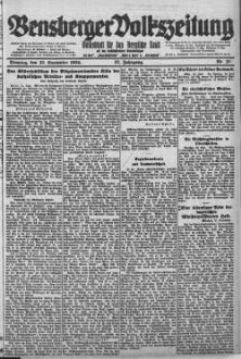 Bensberger Volkszeitung. 1907-1929