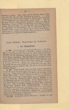 Dritter Abschnitt. Magnetismus und Elektricität