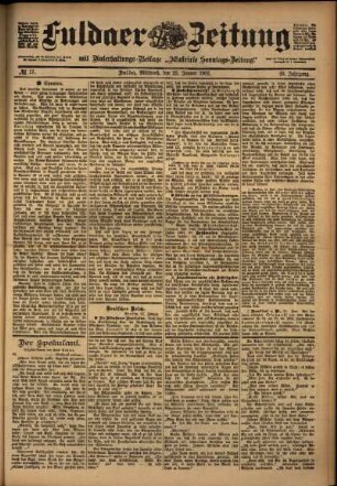 Ausgabe vom Mittwoch, den 22. Januar 1902.
