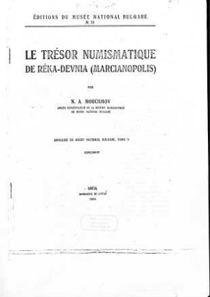 Le trésor numismatique de Réka-Devnia (Marcianopolis)