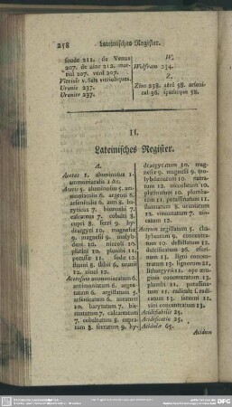 II. Lateinisches Register