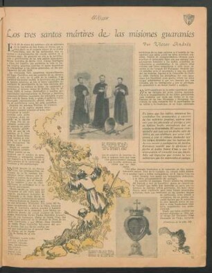 Los tres santos mártires de la misiones guaranies