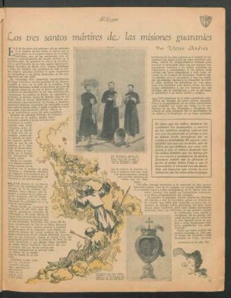 Los tres santos mártires de la misiones guaranies
