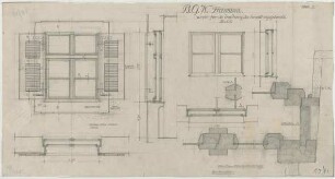 Fischer, Theodor; München; Bayerische Geschützwerke - Erweiterung Verwaltungsgebäude (Ansichten, Schnitte, Details)