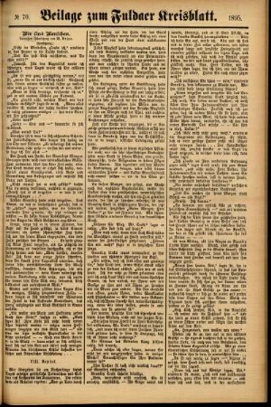 Zweite Ausgabe vom Samstag, den 15. Juni 1895.