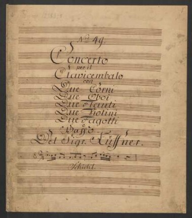 Konzerte; cemb, orch; C-Dur
