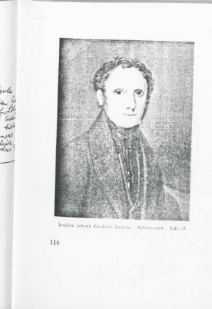 Joachim Johann Bünsow. Selbstporträt. Tab. O.