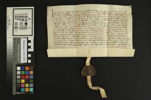 Hahnheim: Litera venditionis qua Petrus armiger filius Eberhardi militis de Geyspsheim vendidit perpetuos redditus et annuos duodecim Maldros Sili...