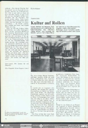 Kultur auf Rollen : Kulturhäuser