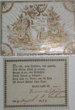 Patenbrief; 9. Aug. 1832
