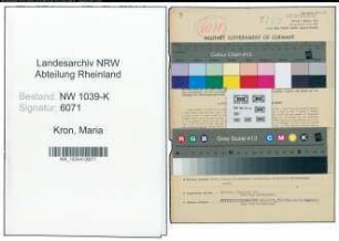 Entnazifizierung Maria Kron , geb. 29.06.1896 ()
