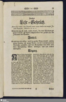 Fünfftes Lehr-Gespräch