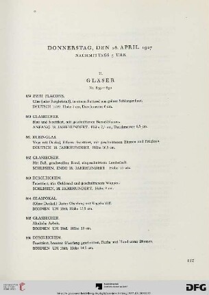 Donnerstag, den 28. April 1927, Nachmittags 3 Uhr