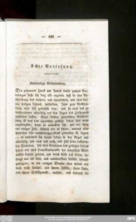 Achte Vorlesung.
