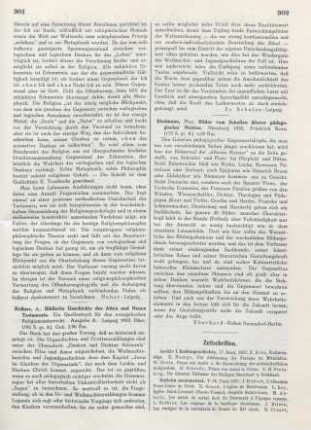 302 [Rezension] Riedmann, Max, Bilder vom Schaffen älterer pädagogischer Meister