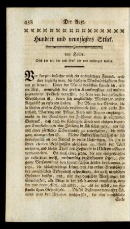 Hundert und neunzigstes Stück