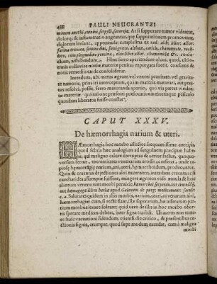 Caput XXXV. De hæmorrhagia narium & uteri.