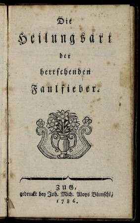 Die Heilungsart der herrschenden Faulfieber