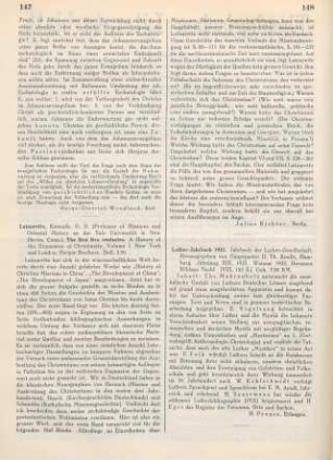 147-148 [Rezension] The first five centuries