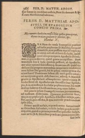 Feriis D. Matthiae Apostoli, In Evangelium ...