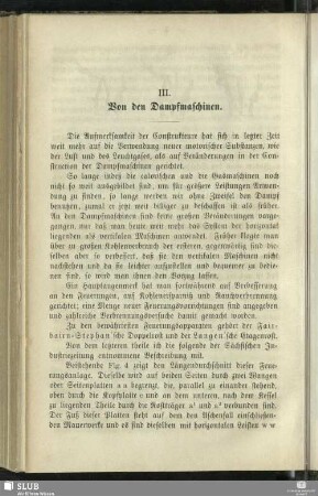 III. Von den Dampfmaschinen