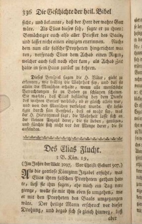 Des Elias Flucht. 3 B. Kön. 19.