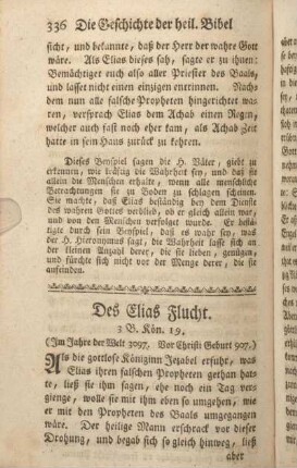 Des Elias Flucht. 3 B. Kön. 19.