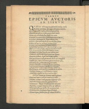 [Carmen Epicvm Avctoris Ad Librvm.]